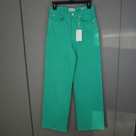 Rails The Getty High Rise Wide Leg Jeans in Emerald Green Size 27 NWT - Picture 3 of 16